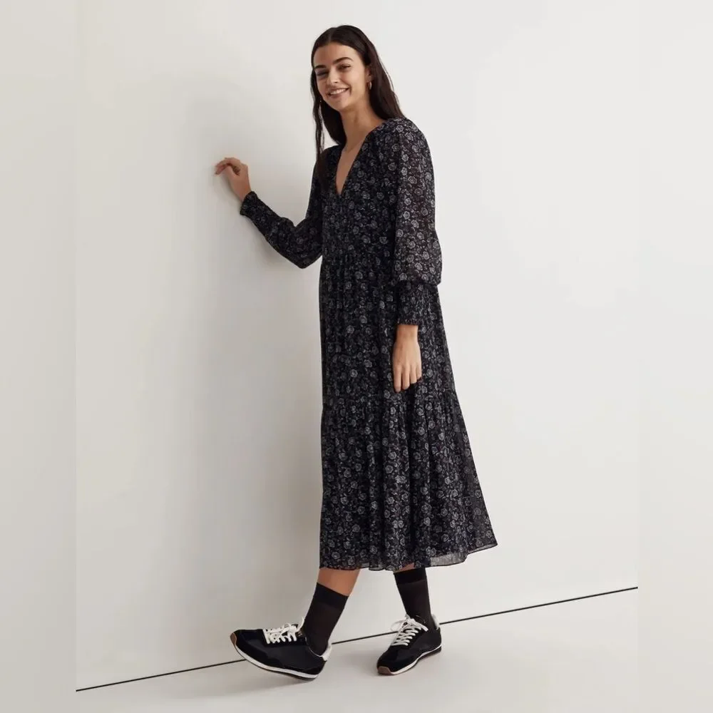 midi terracotta dress DaisySilk Terracotta Paisley Print Silk Midi Dress with Belt Terracotta/Cream / XS
